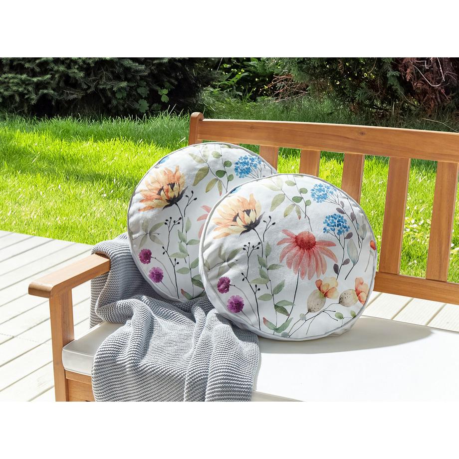 Beliani Gartenkissen 2er Set aus Polyester Boho MONESI  