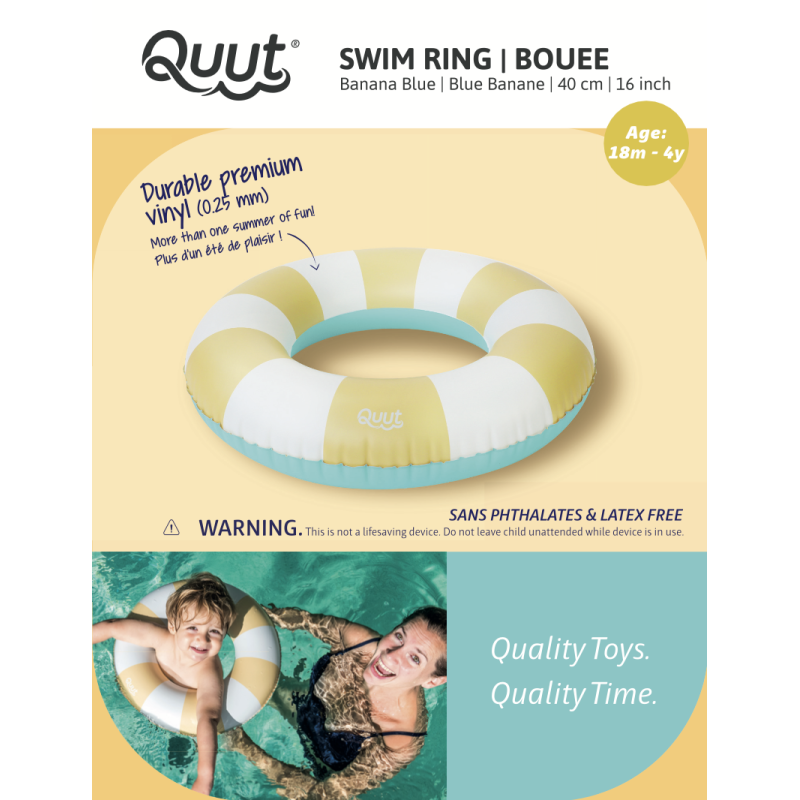 Quut  Swim rings, Small Banana blue (40cm) 