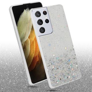 Cadorabo  Hülle für Samsung Galaxy S21 ULTRA TPU Silikon mit funkelnden Glitter 