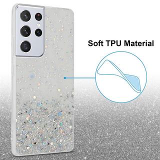 Cadorabo  Hülle für Samsung Galaxy S21 ULTRA TPU Silikon mit funkelnden Glitter 