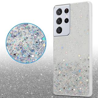 Cadorabo  Hülle für Samsung Galaxy S21 ULTRA TPU Silikon mit funkelnden Glitter 