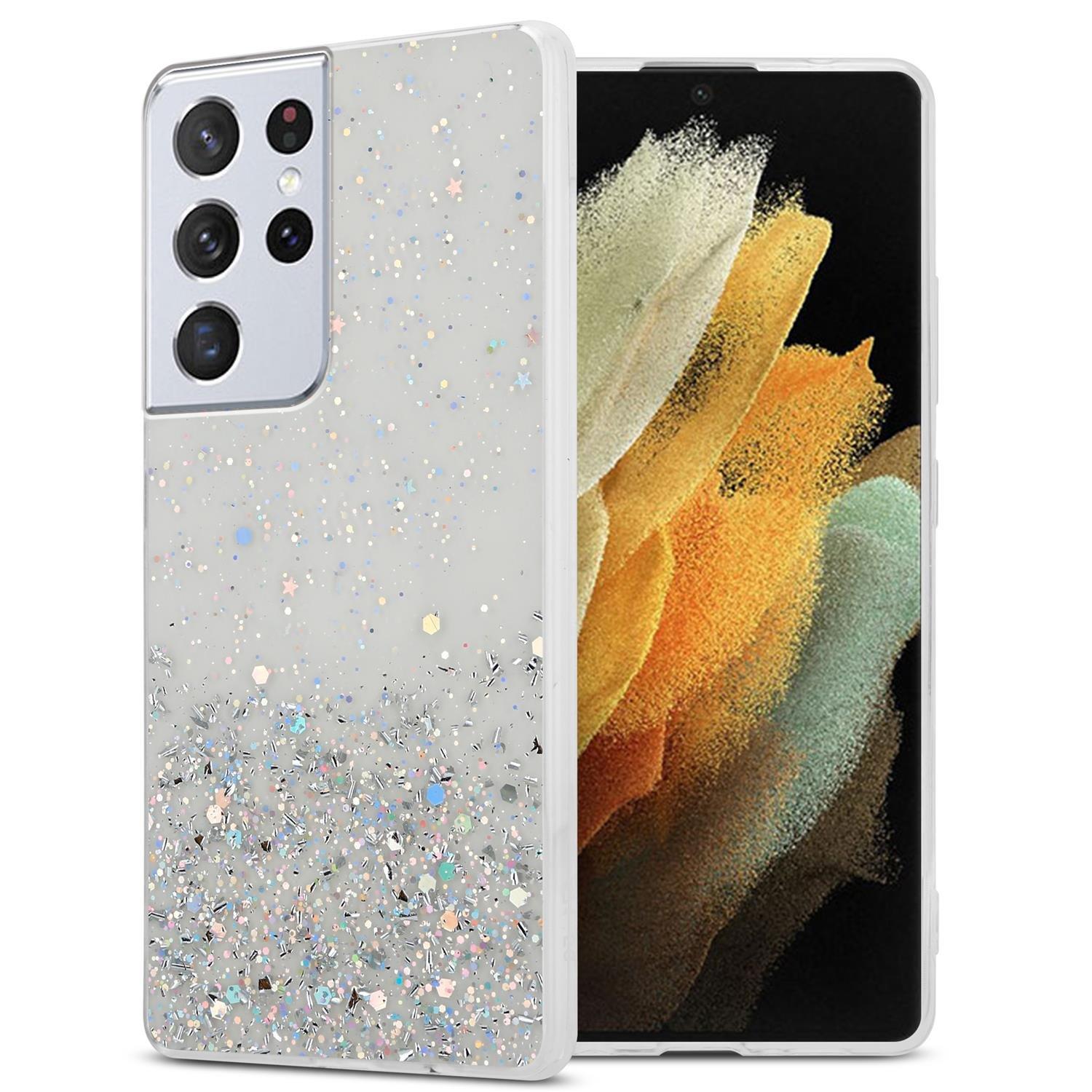 Image of Hülle für Samsung Galaxy S21 ULTRA TPU Silikon mit funkelnden Glitter
