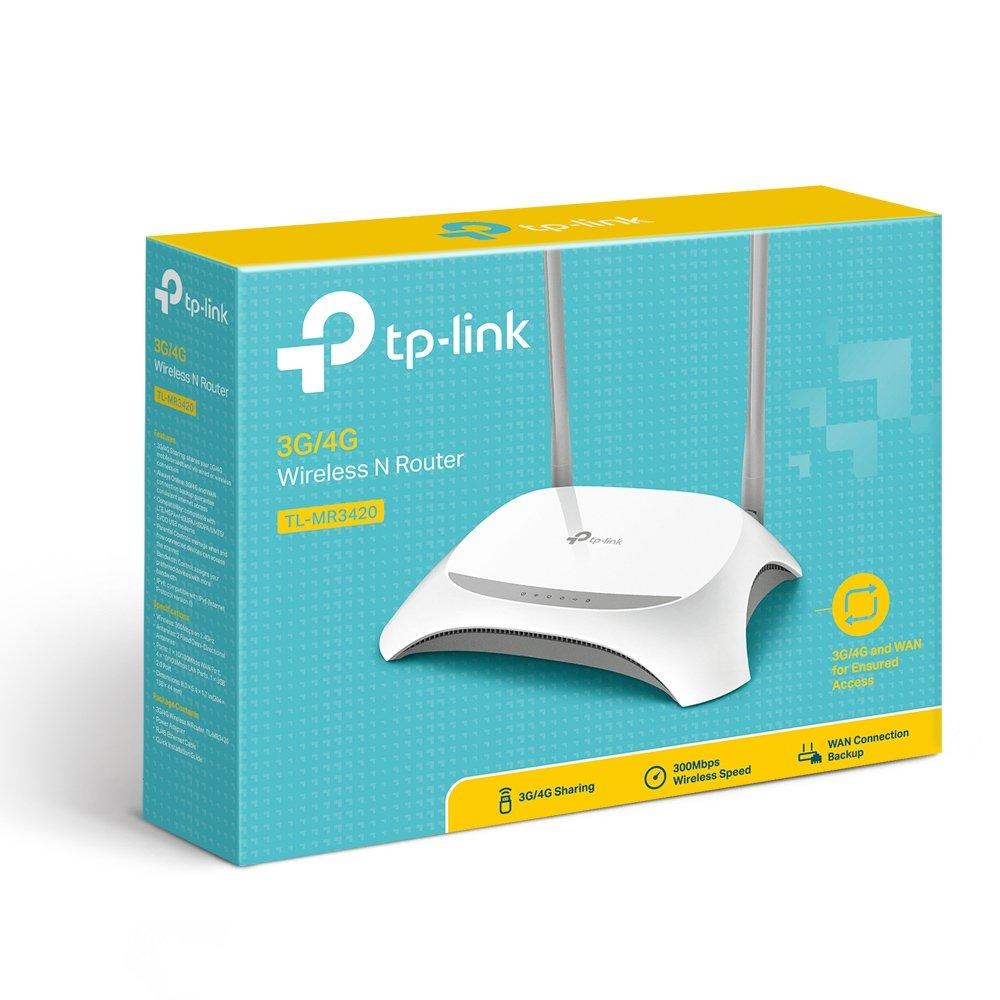 tp link  TL-MR3420 WLAN-Router Schnelles Ethernet Einzelband (2,4GHz) Schwarz, Weiß 