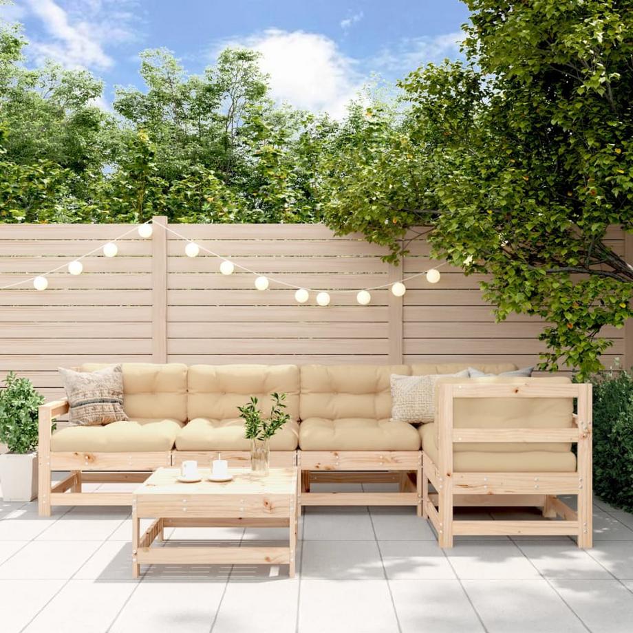VidaXL set divani da giardino Legno  
