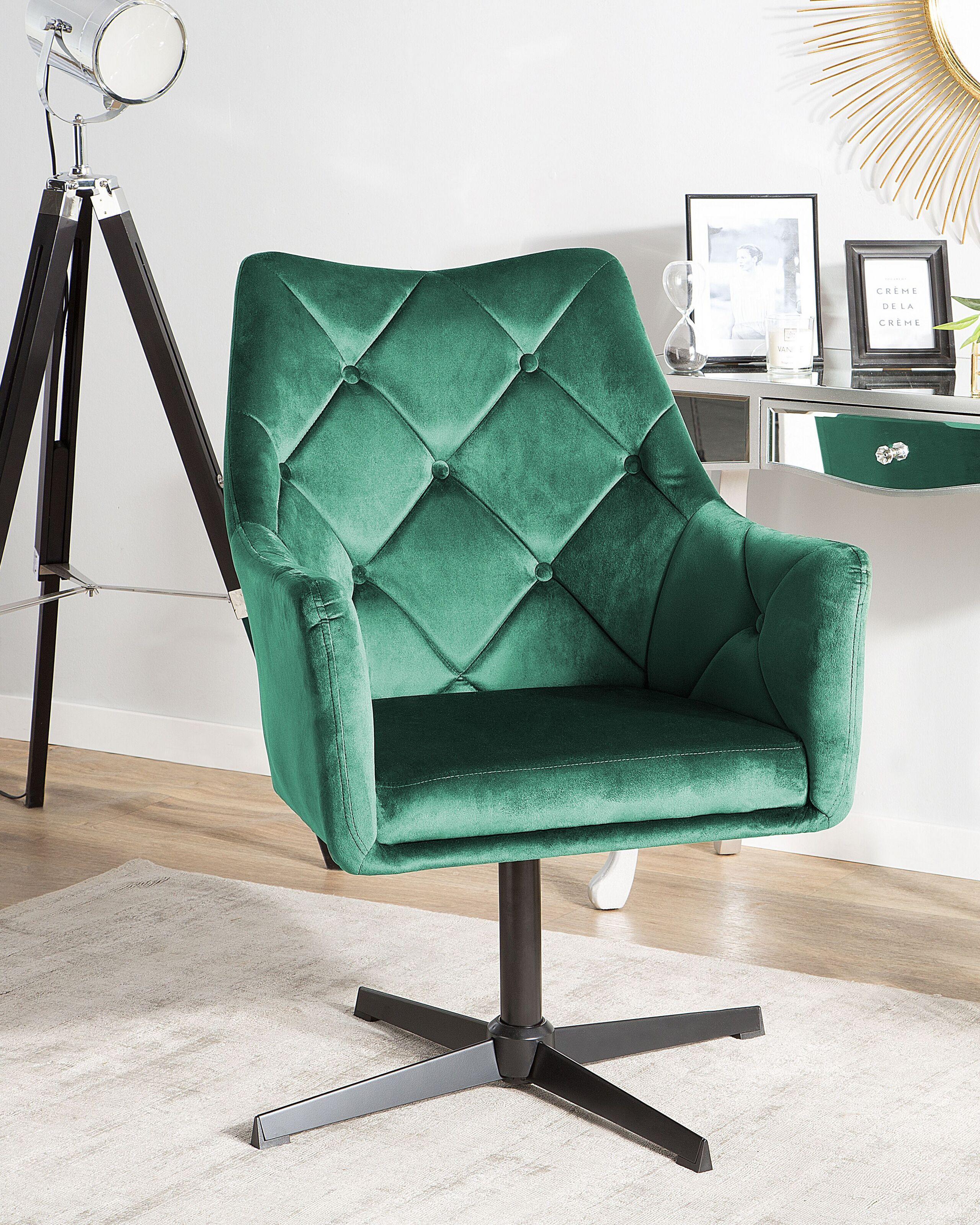 Beliani Fauteuil en Velours Glamour VAKSALA  