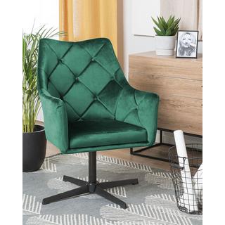 Beliani Fauteuil en Velours Glamour VAKSALA  