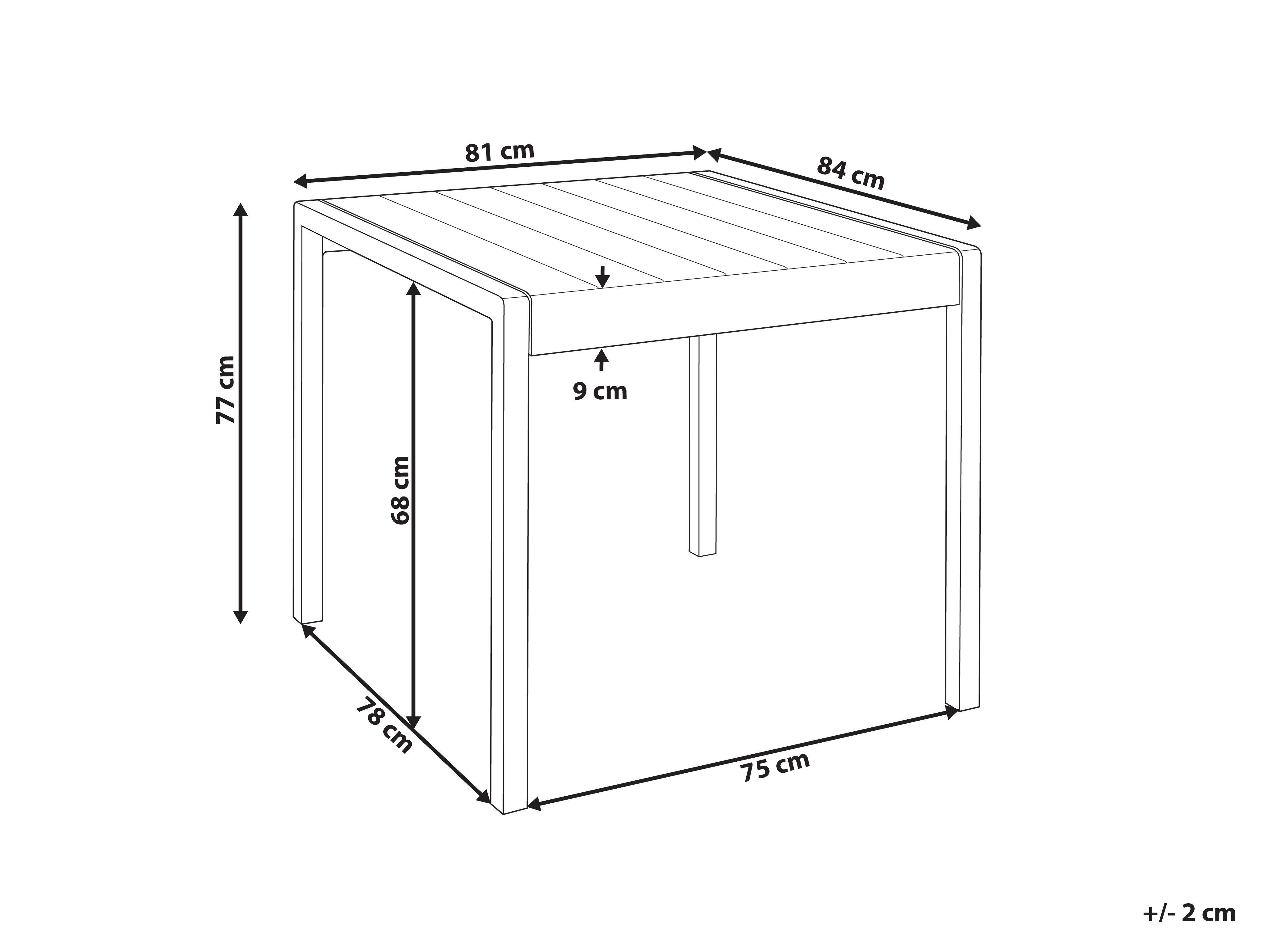 Beliani Table de salle à manger de jardin en Polypropylène Moderne BARTICA  