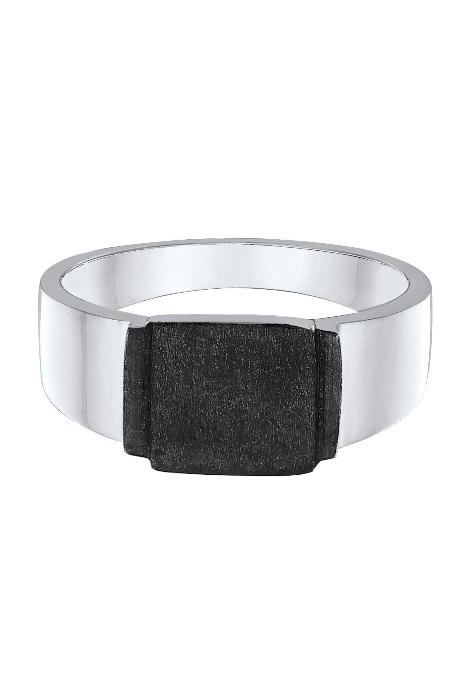 Kuzzoi  Bague Herren Siegelring Oxidiert 925 Silber 