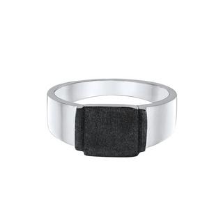 Kuzzoi  Bague Herren Siegelring Oxidiert 925 Silber 