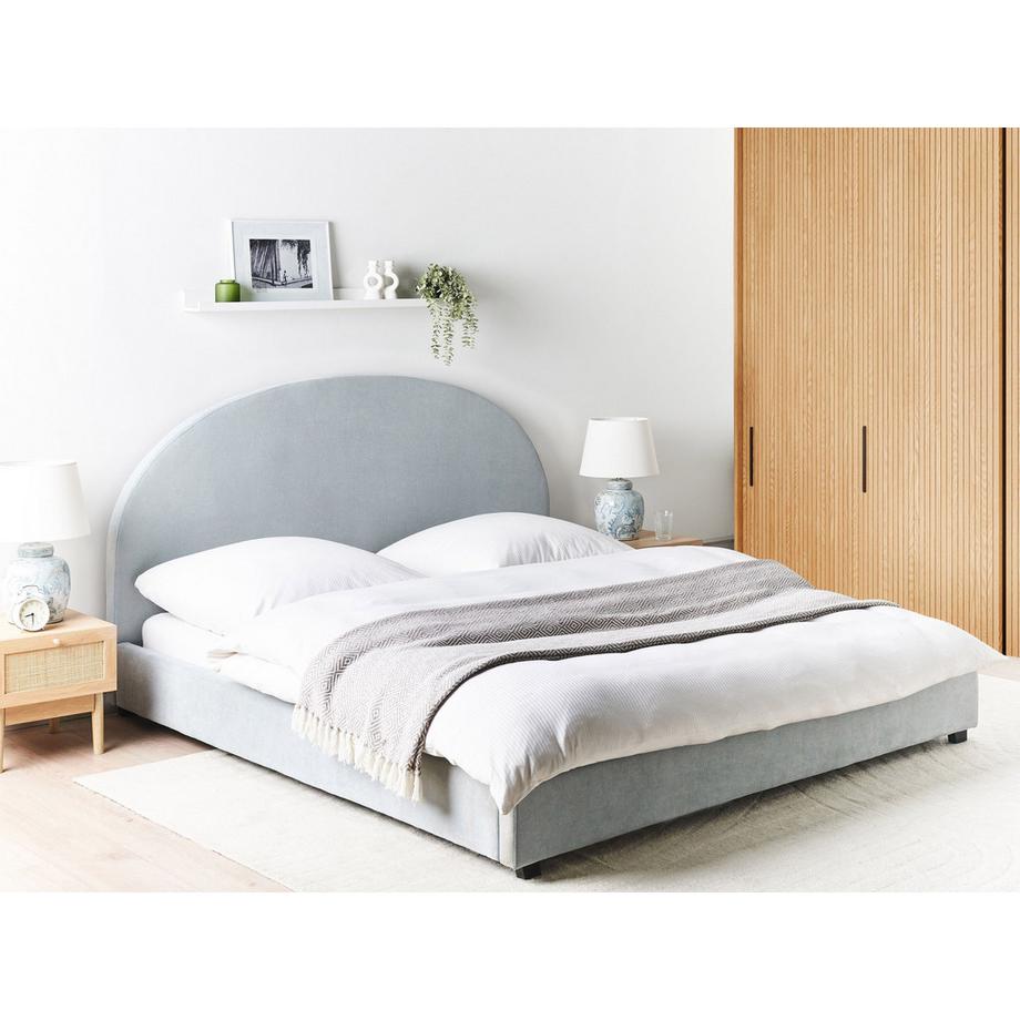 Beliani Letto en Tessuto Retrò VAUCLUSE  