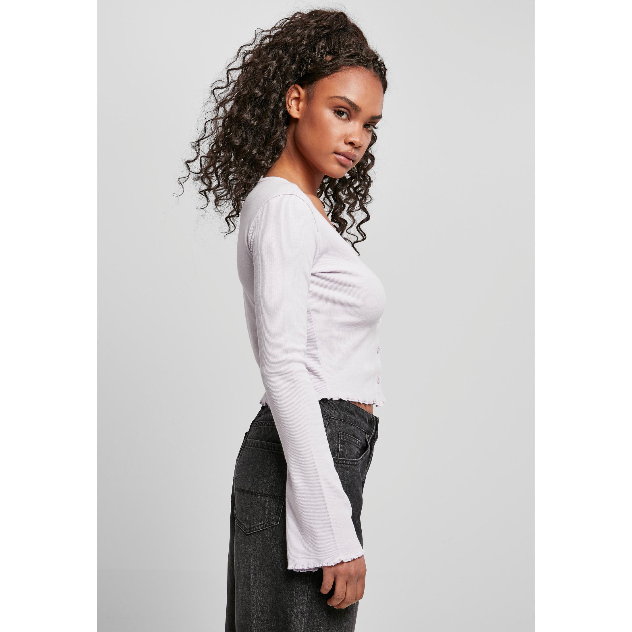 URBAN CLASSICS  cardigan cropped rib 