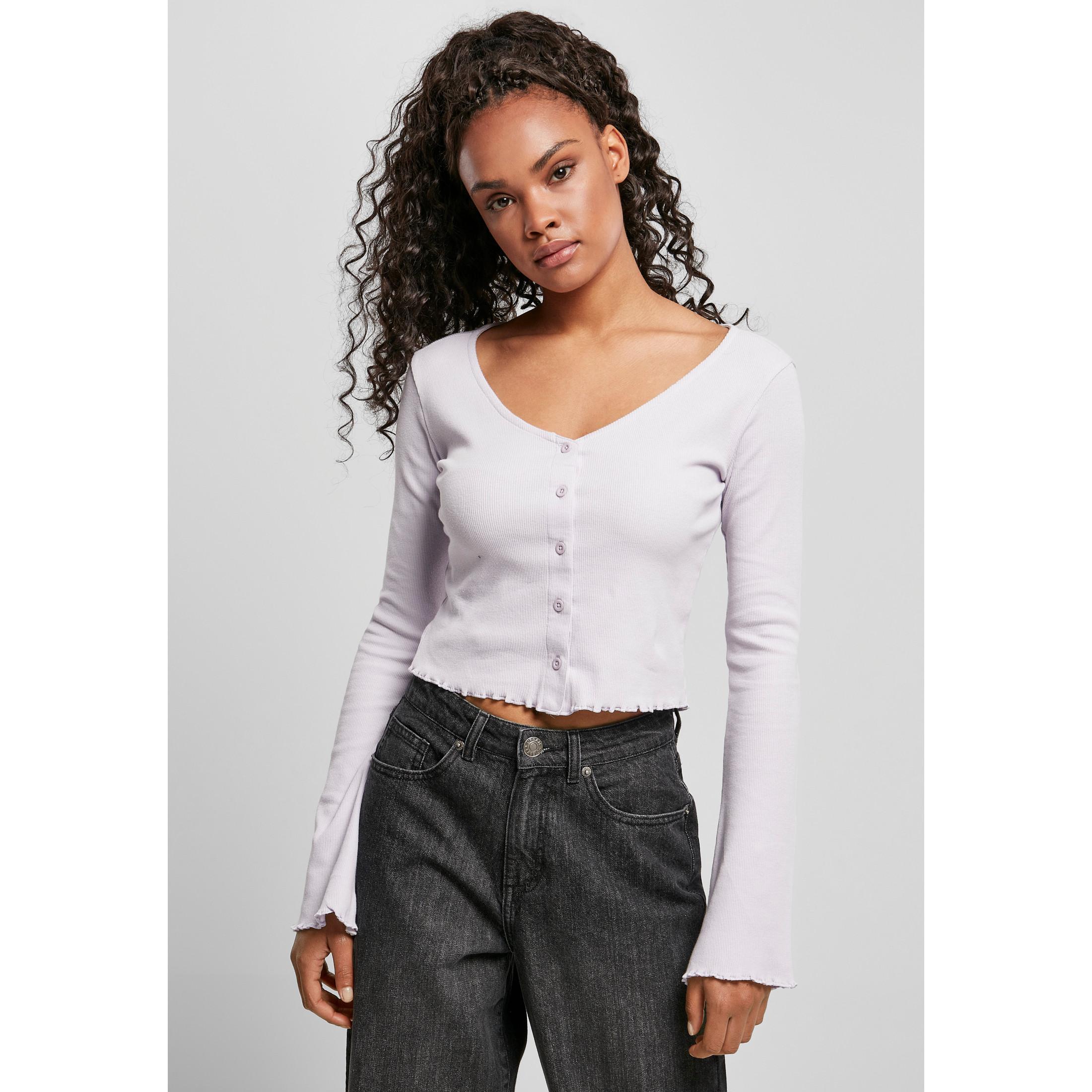 URBAN CLASSICS  cardigan da cropped rib 