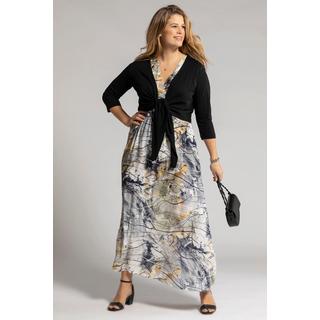 Ulla Popken Boléro en jersey veste courte manches 3/4 noué à la taille  