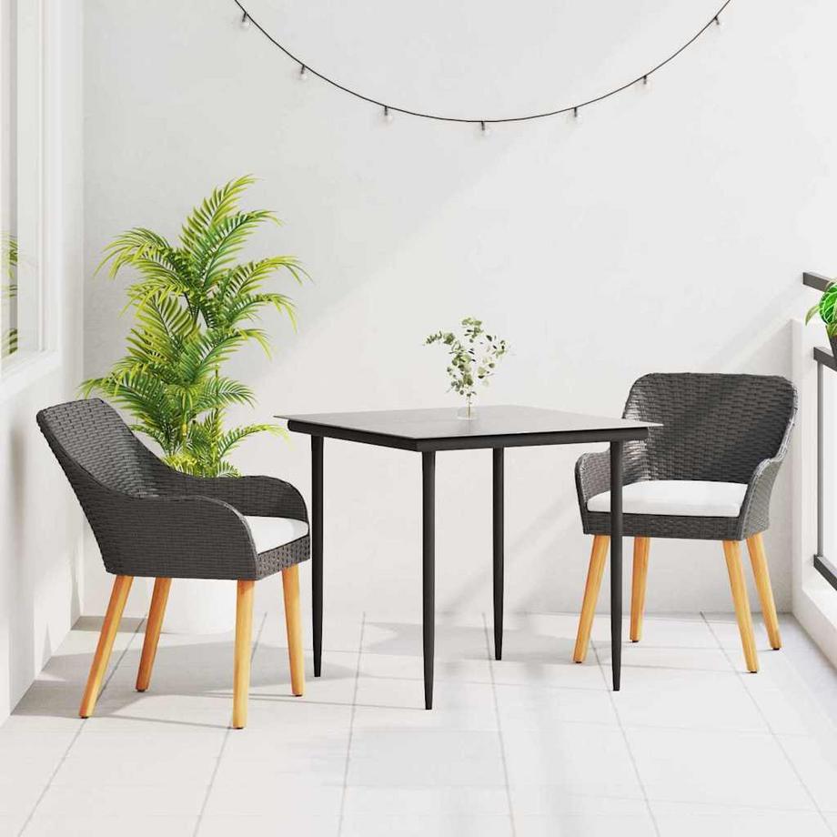 VidaXL Set da Pranzo per Giardino Polyrattan  