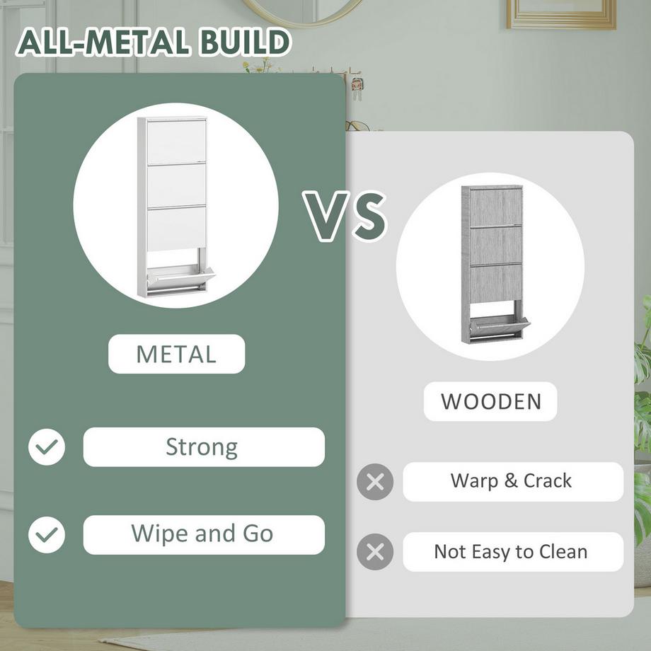 HOMCOM Meuble à chaussures  