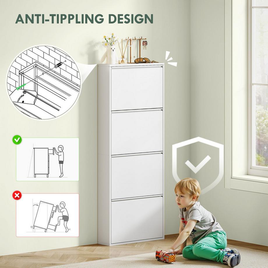 HOMCOM Meuble à chaussures  