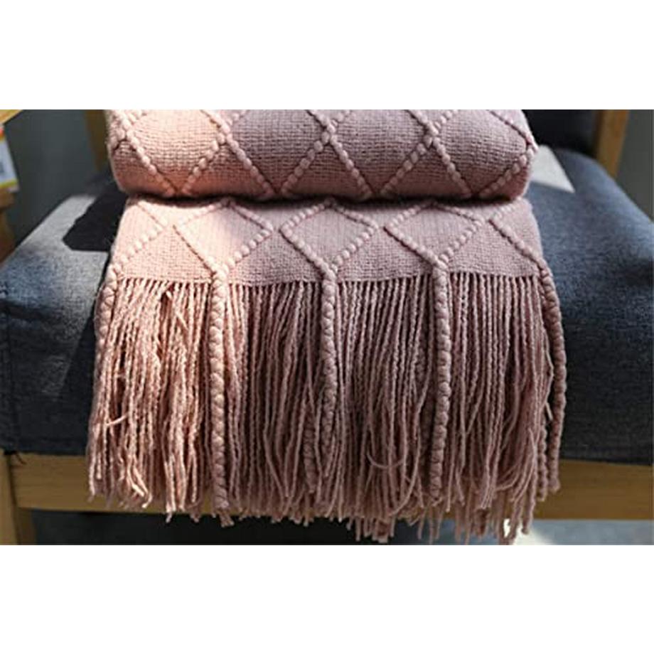 Alopini Coperta in Lana Morbida a Maglia con Nappe  