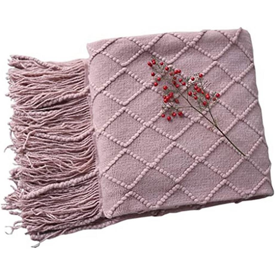 Living Blanket Soft Knit Wool Blanket Tassel Cuddle Blanket Sofa Blanket Sleep Blanket