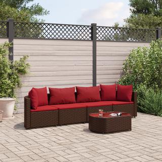 VidaXL Gartensofagarnitur poly-rattan  