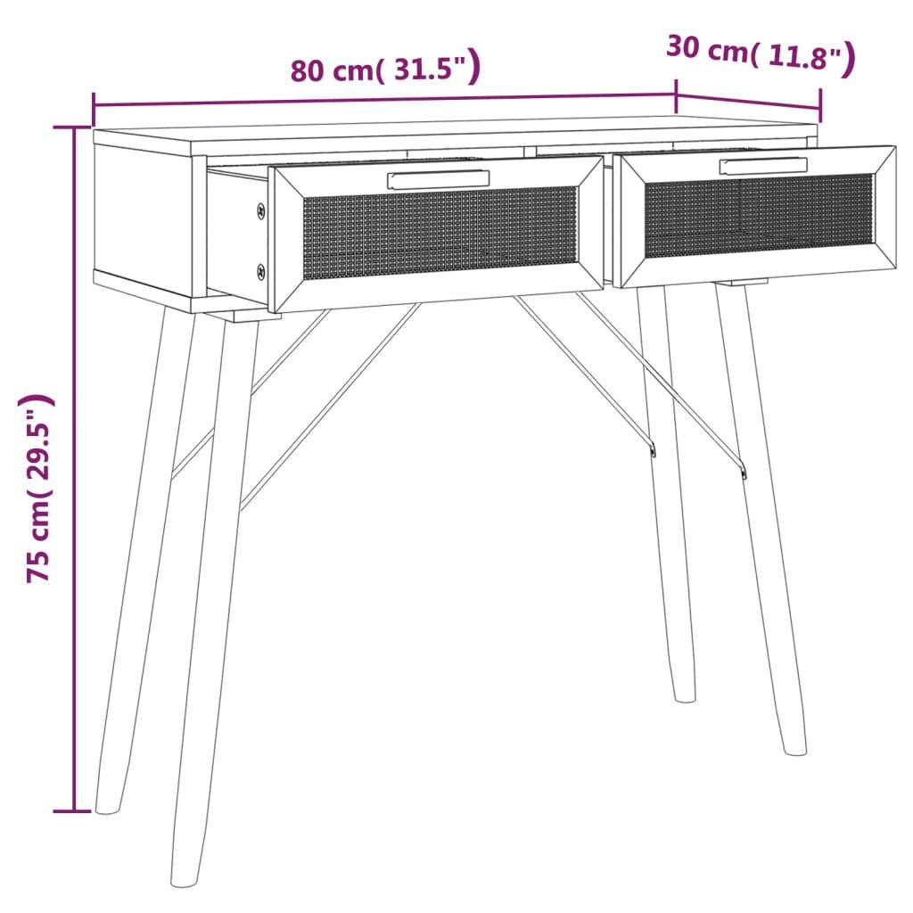 VidaXL Table console bois d'ingénierie  