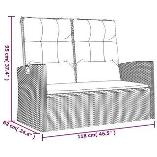 VidaXL Banc de jardin rotin synthétique  