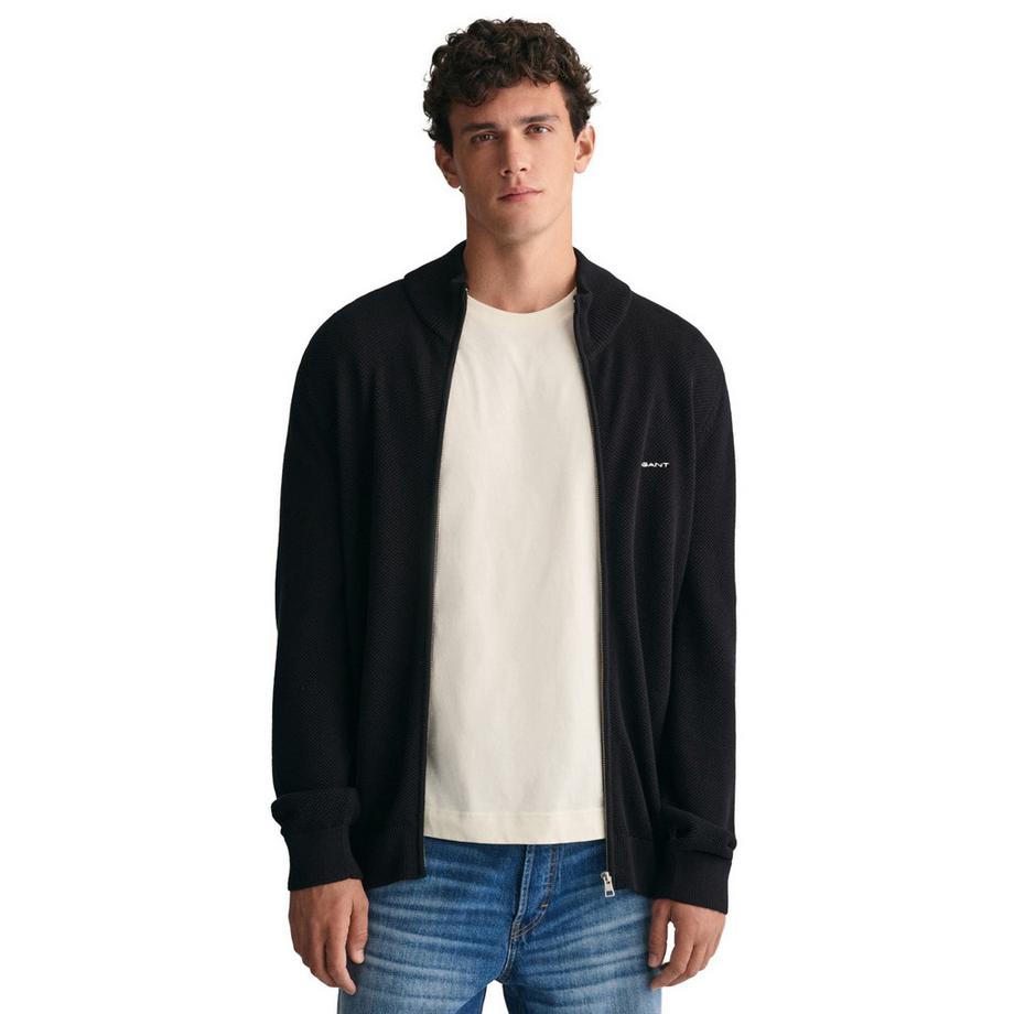 GANT Cardigan Coton Pique Half Zip  