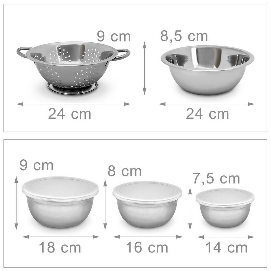 B2X  Schüsselset aus Edelstahl 