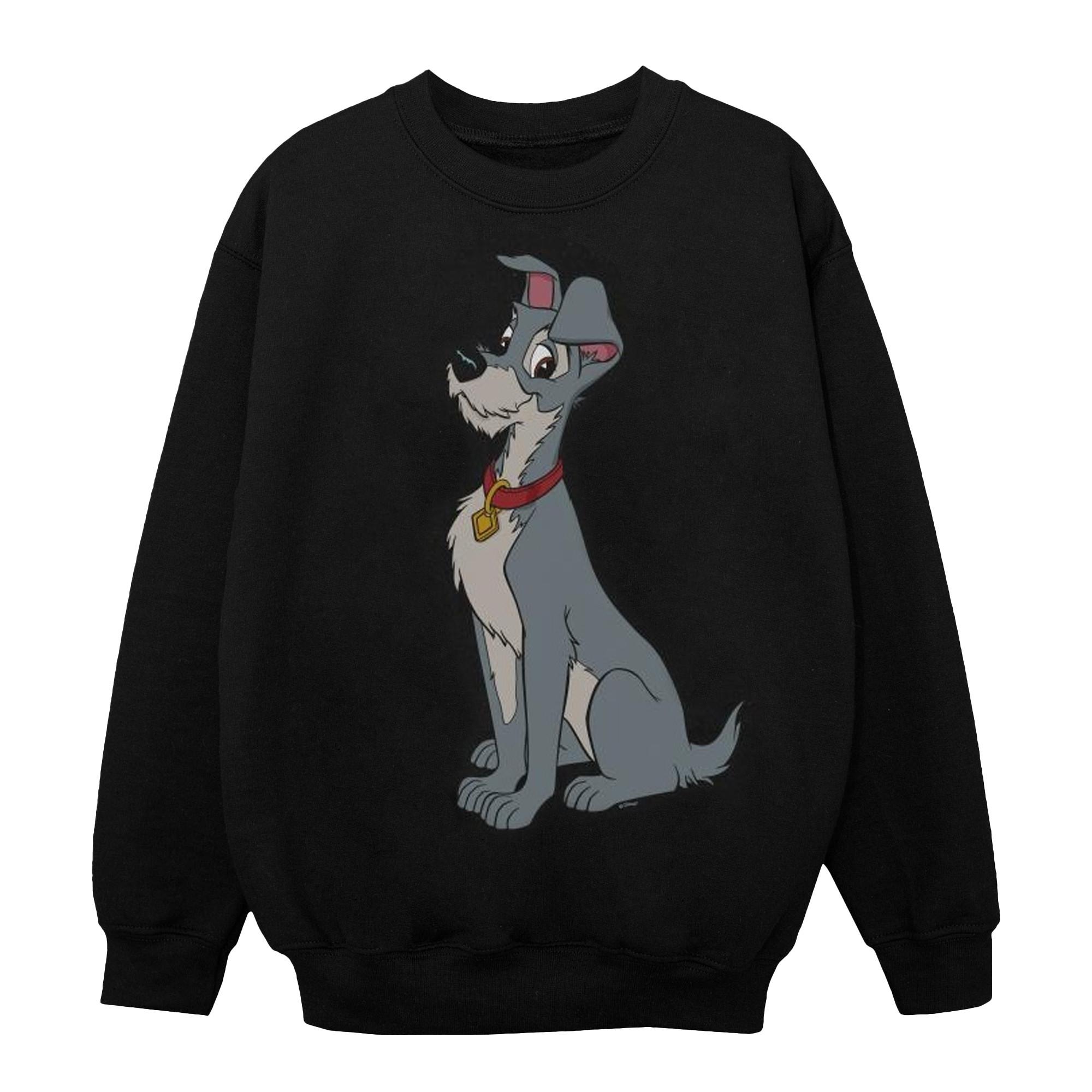 Image of Lady And The Tramp Spaghetti Heart Sweatshirt Unisex Schwarz 104