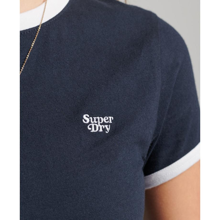 Superdry  t-shirt court à bords contrastants coton biologique 