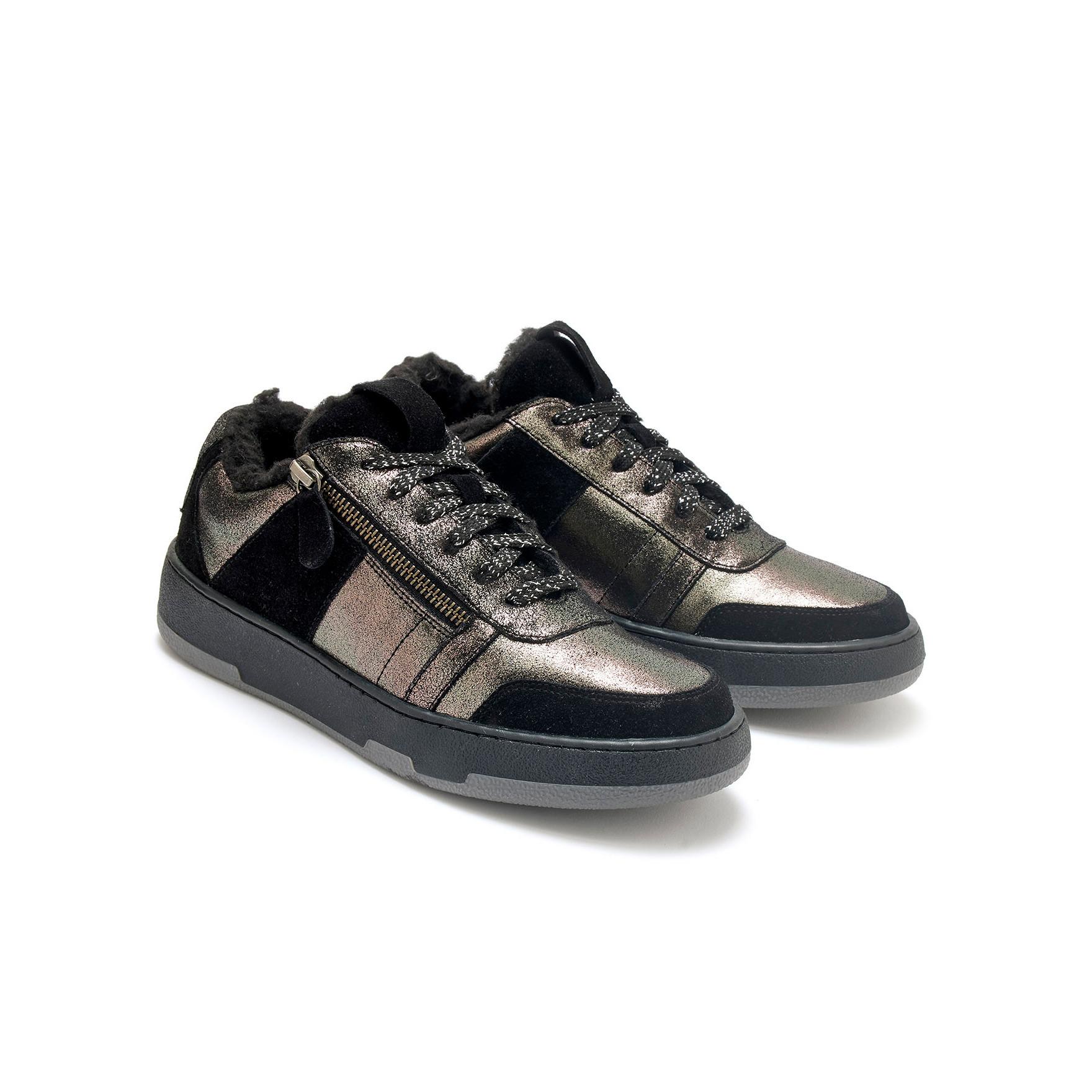 Pédiconfort  baskets cuir doublées laine 