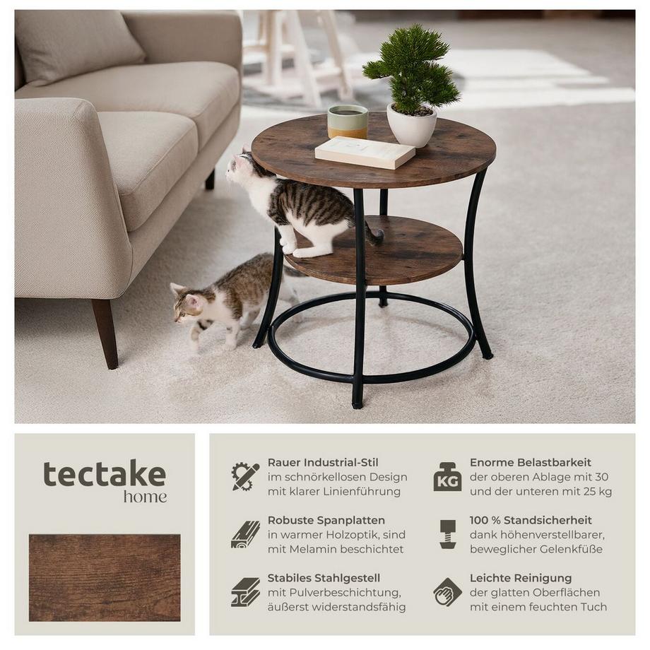 Tectake Tavolino Saint Louis Stile industriale  