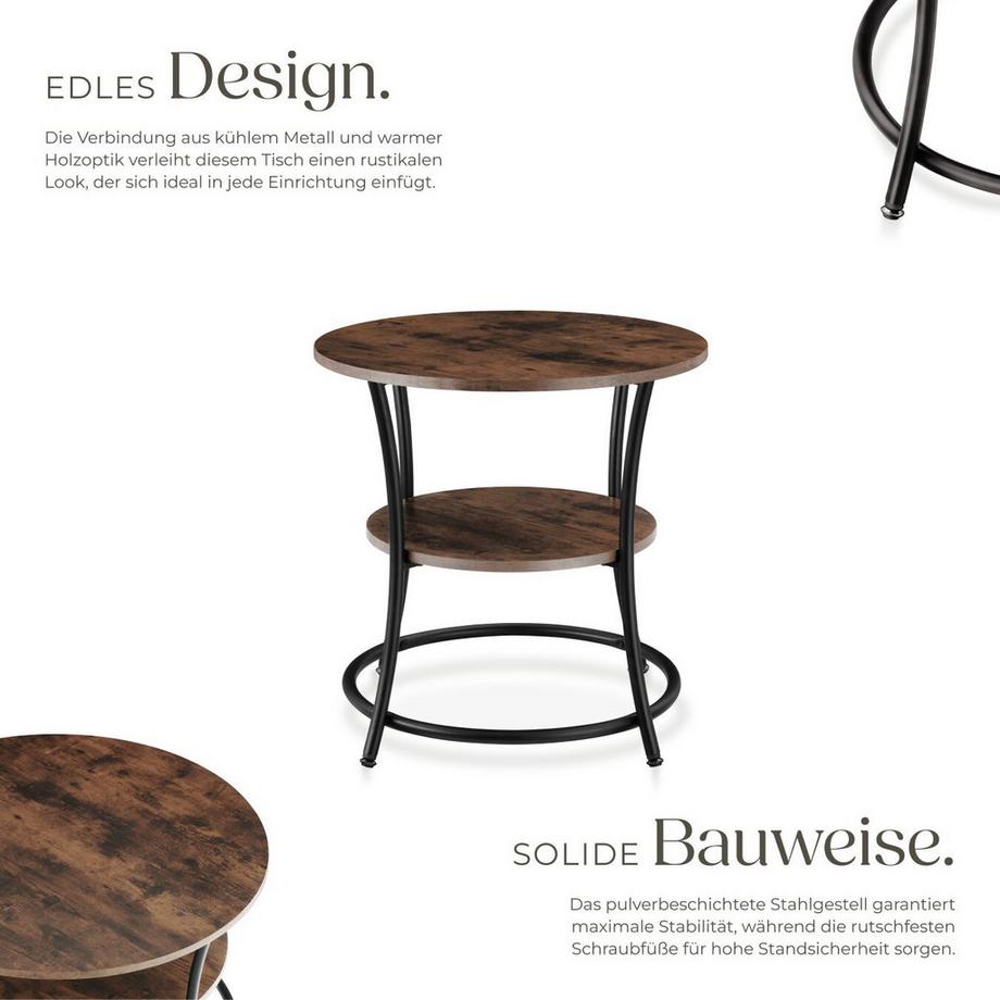 Tectake Tavolino Saint Louis Stile industriale  