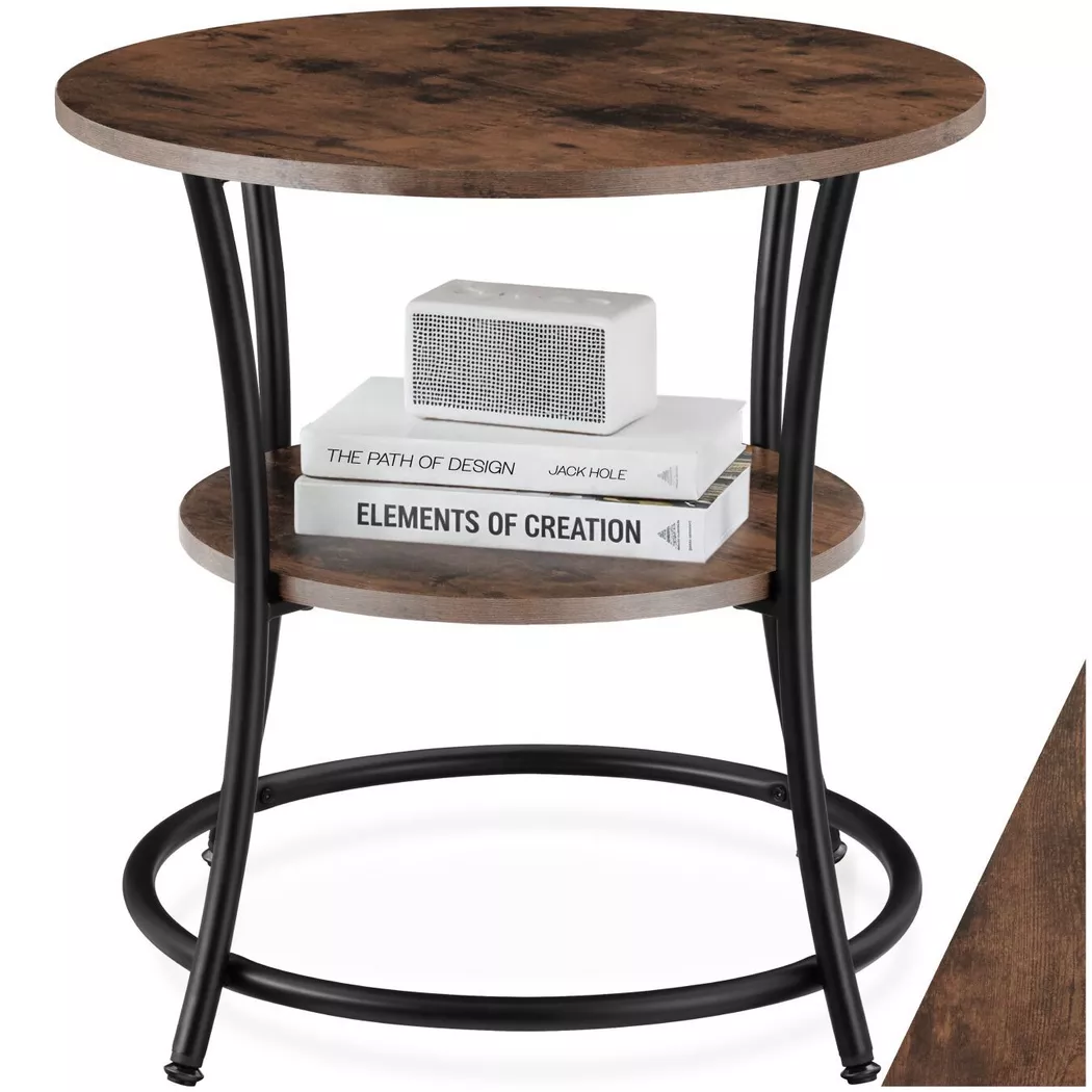 tectake Bedside Table Saint Louis in Dark Brown