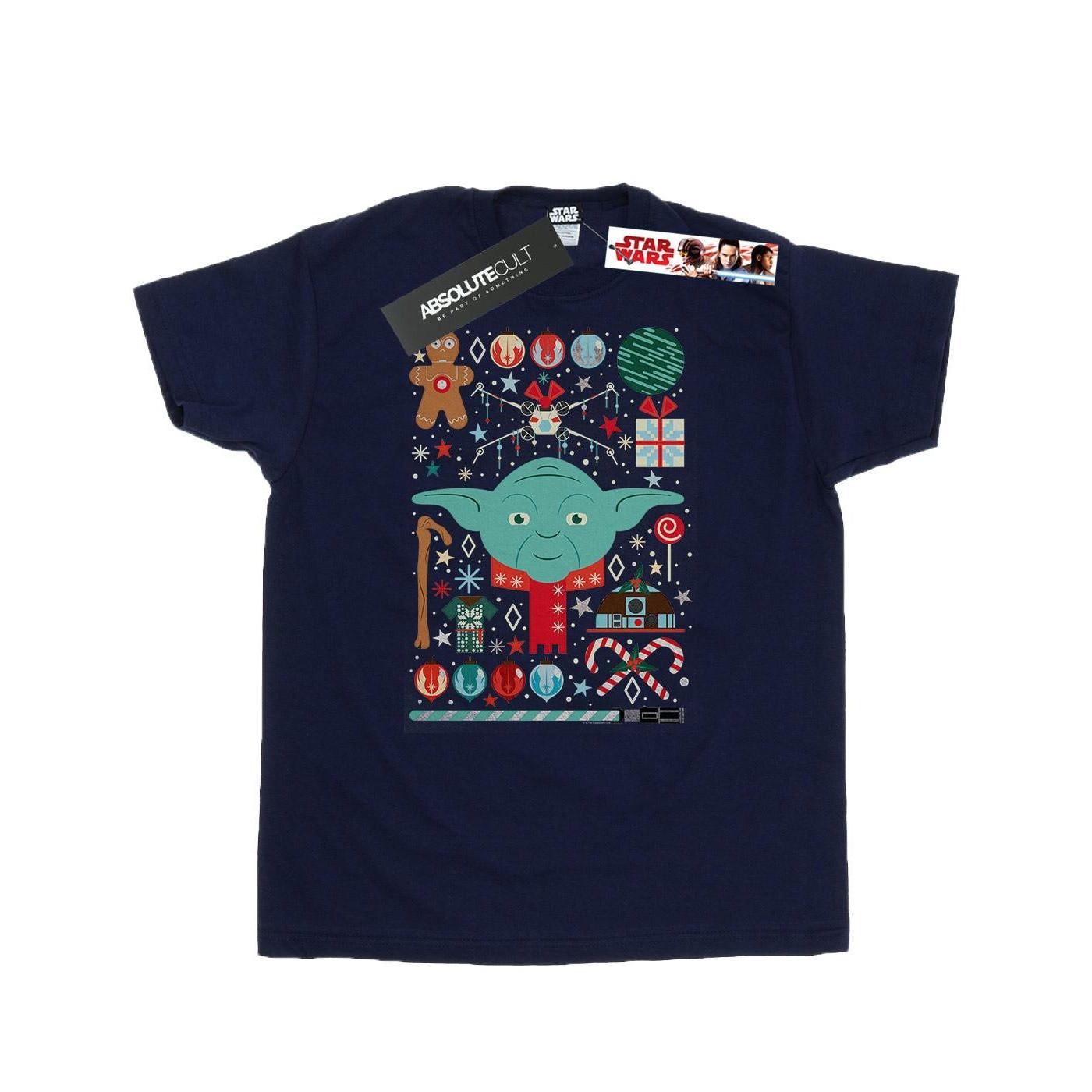 Image of Yoda Christmas Tshirt Herren Marine 4XL