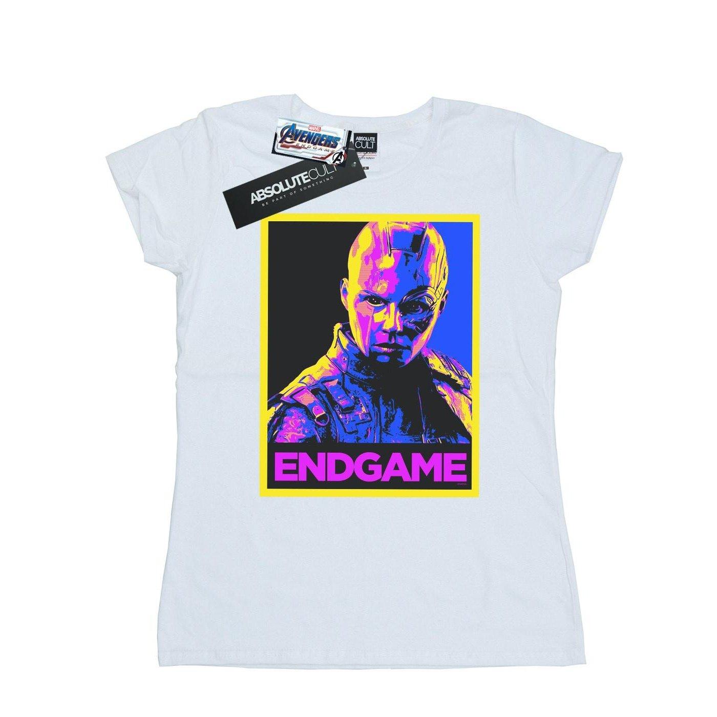 Image of Avengers Endgame Nebula Poster Tshirt Damen Weiss XL