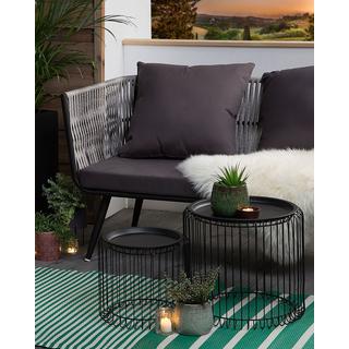 Beliani Outdoorteppich aus Polypropylen Modern HALDIA  