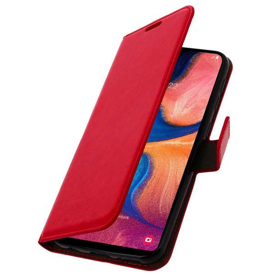 Avizar  Housse Samsung A20e à rabat Rouge 