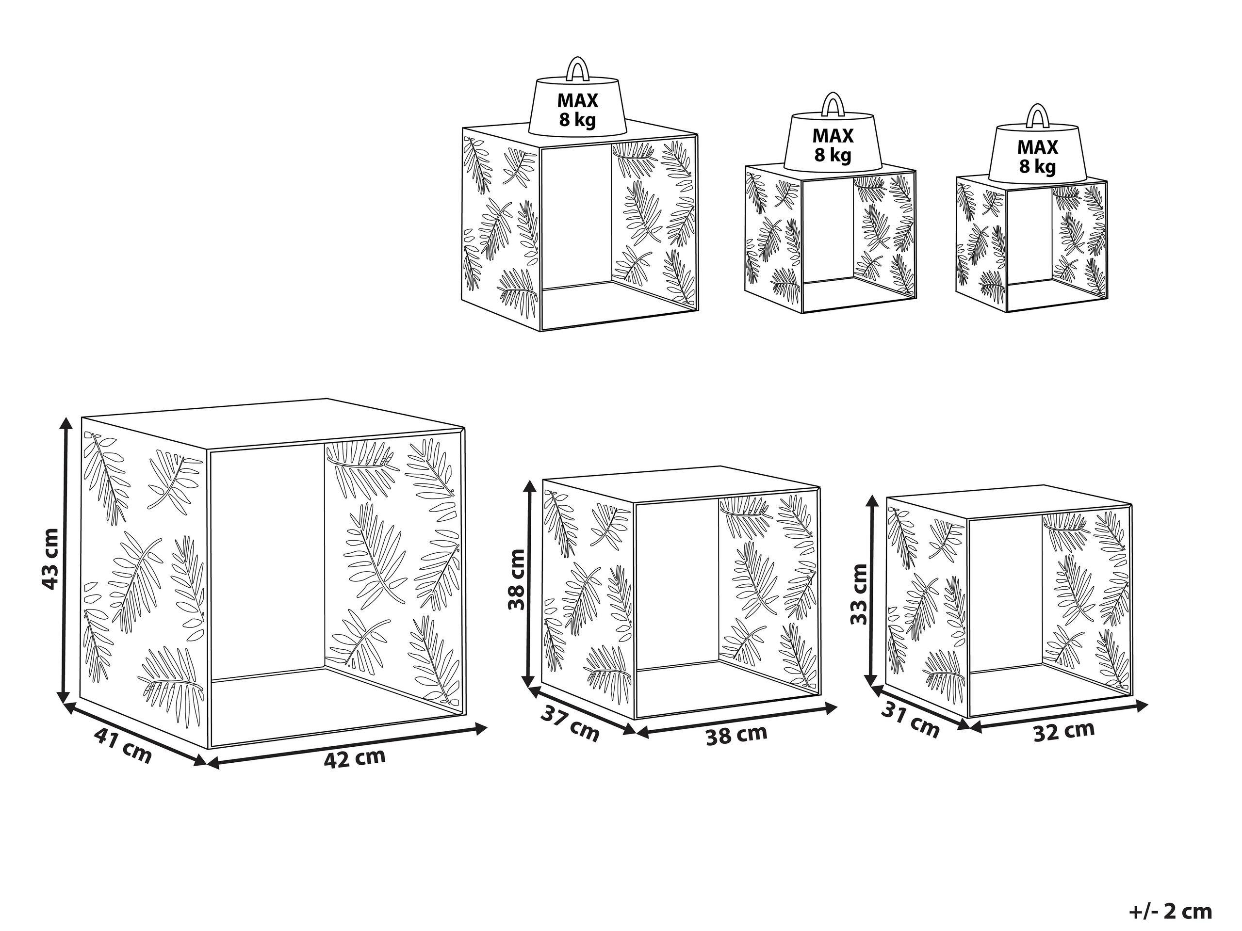 Beliani Tisch Set aus Eisen Industriell WALDO  