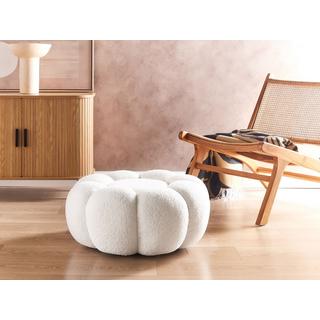 Beliani Pouf aus Bouclé Modern BEAUFORT  