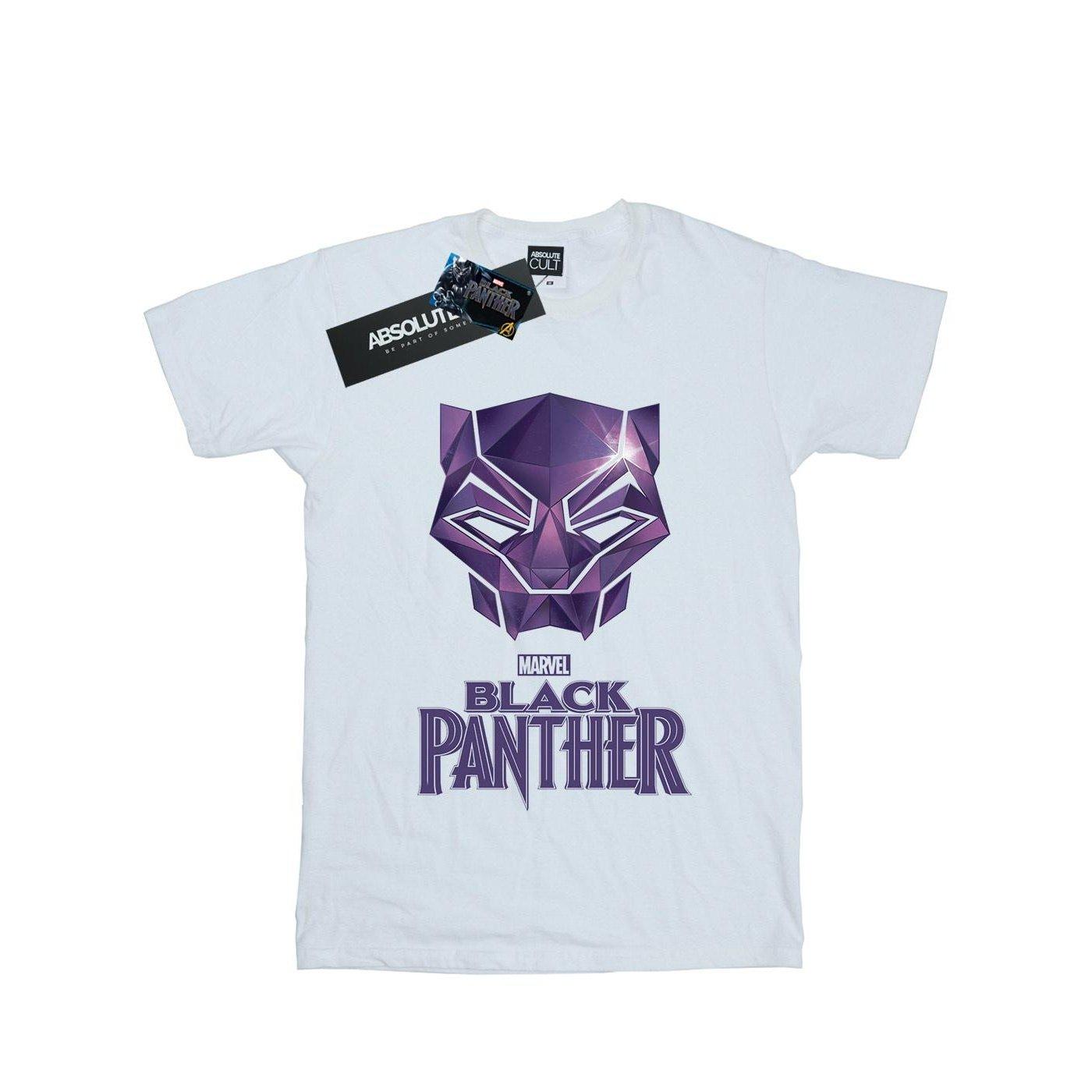 Image of Black Panther Mask Logo Tshirt Herren Weiss 3XL