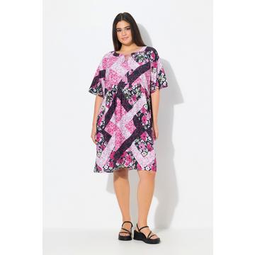 Kleid, A-Linie, Tunika-Ausschnitt, Halbarm