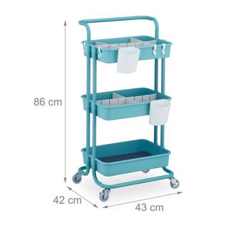 Northio Carrello con 3 ripiani  