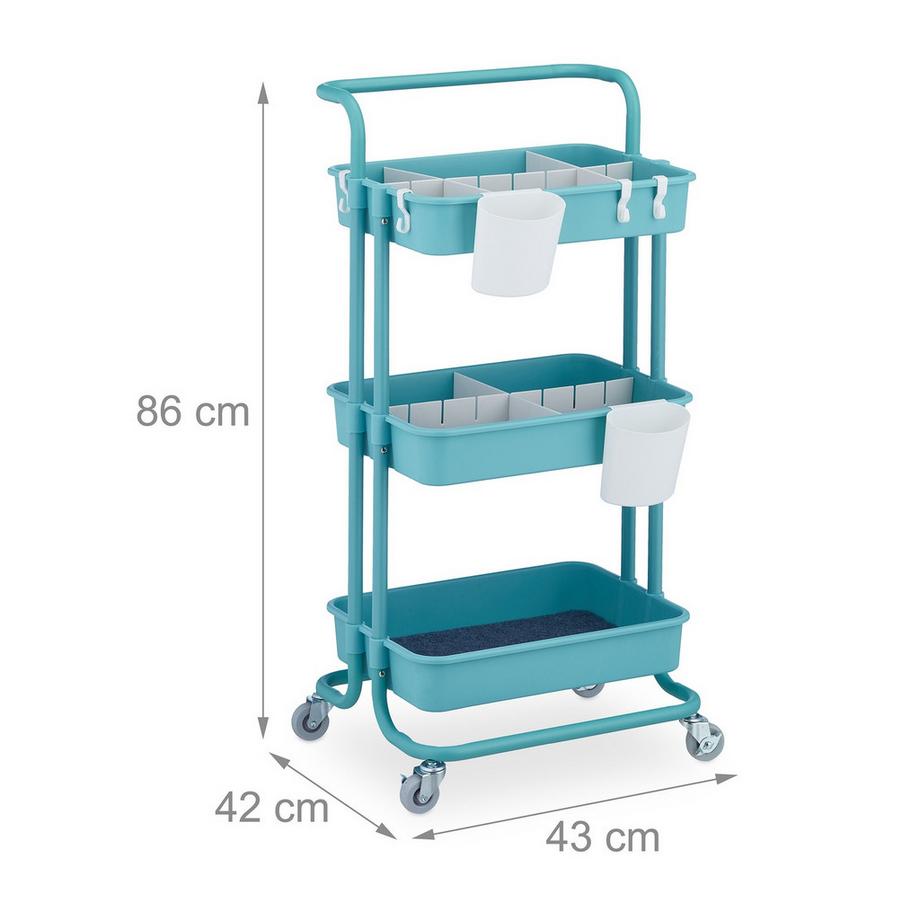 Northio Wagen mit 3 Ablagen  