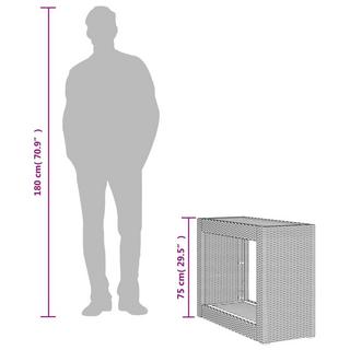 VidaXL Table d'appoint de jardin rotin synthétique  