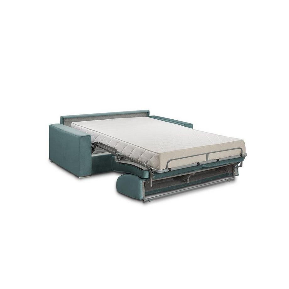 Vente-unique Canapé 2 places conible express en velours CALIFE menthe Couchage Matelas  