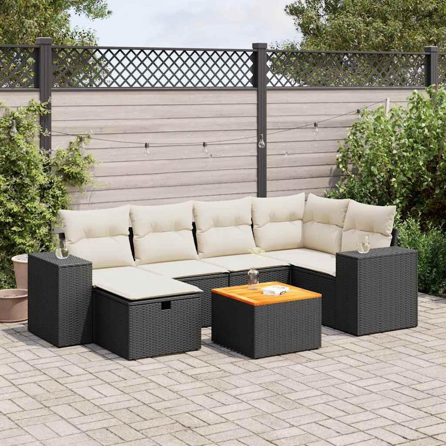 VidaXL set di divani da giardino Polirattan  