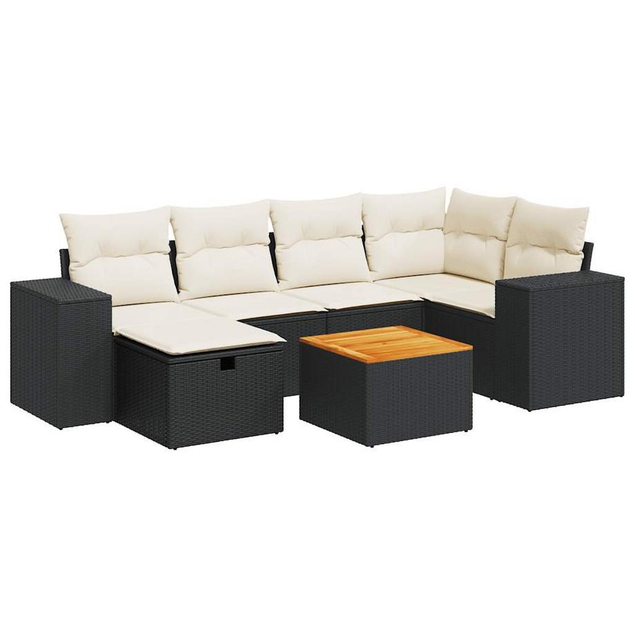 set di divani da giardino Polirattan