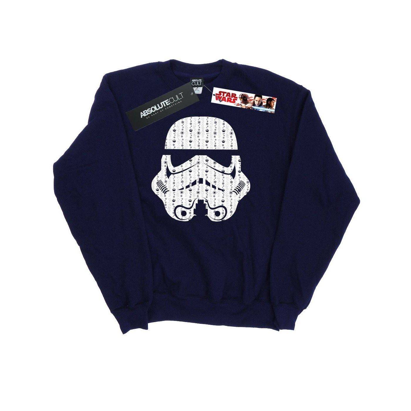Image of Christmas Stormtrooper Helmet Sweatshirt Damen Marine S