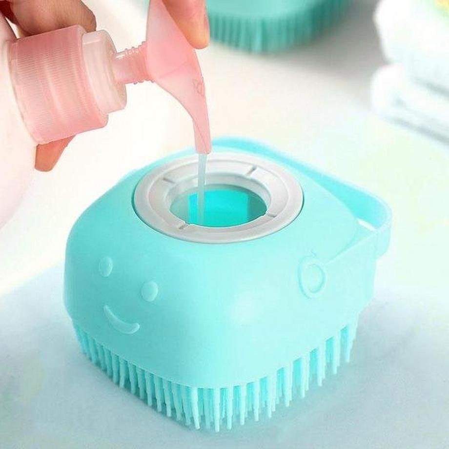 B2X  Brosse à récurer avec distributeur de savon - Bleu 