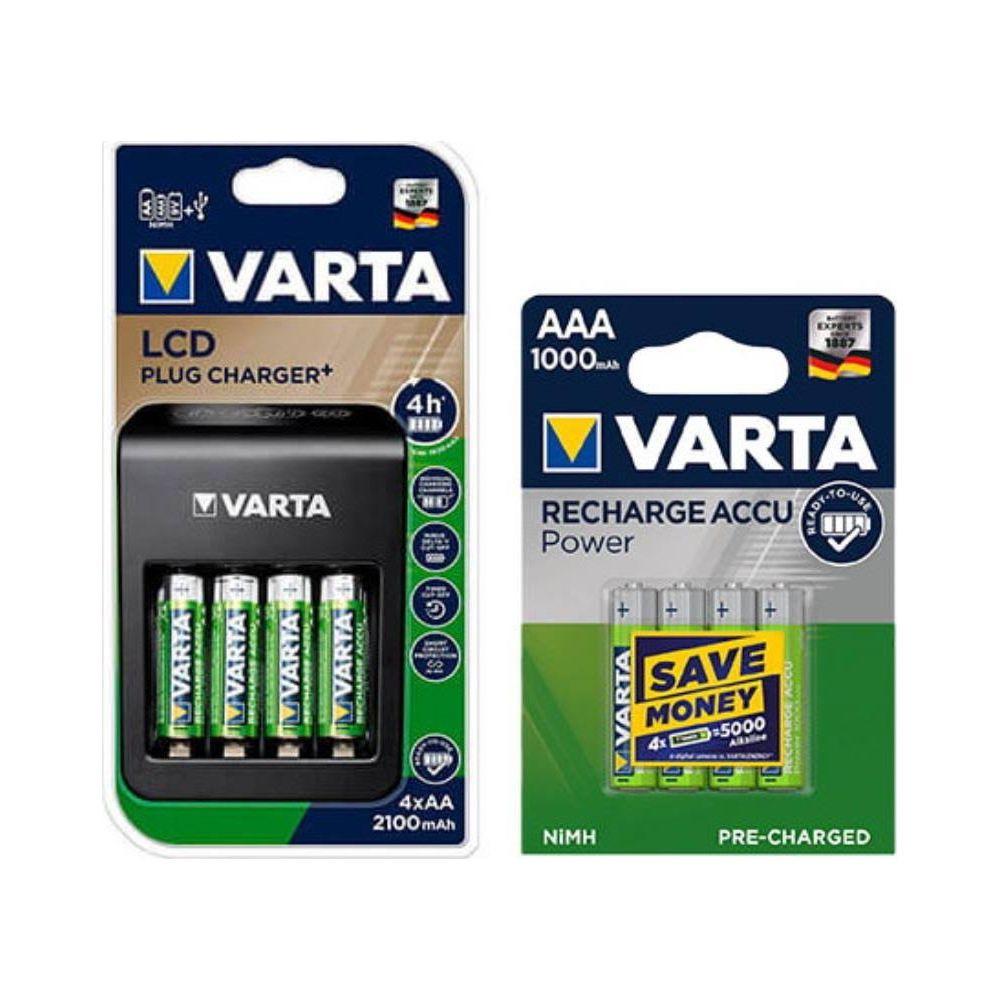 VARTA  Batteria ricaricabile Ni-MH AAA | 1,2 V DC | 1000 mAh | Precaricata | Scheda da 4 blister 